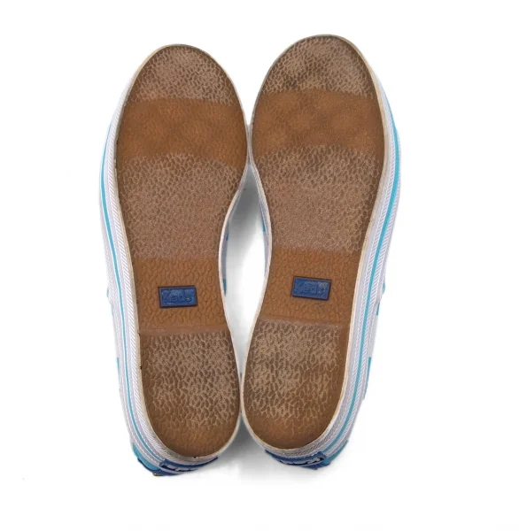 ケイトスペード×ケッズKate Spade×Keds ボーダー厚底スニーカー 水色オフUS6.5(23.5位) K-105989_014