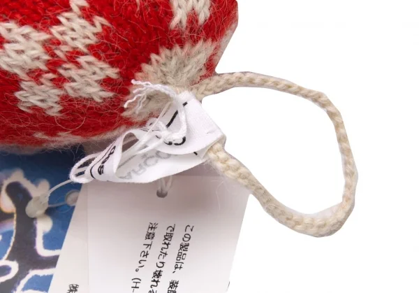新品!コムデギャルソンCOMME des GARCONS スワロフスキー装飾ニット人物柄オーナメントボール 赤 K-105997_004