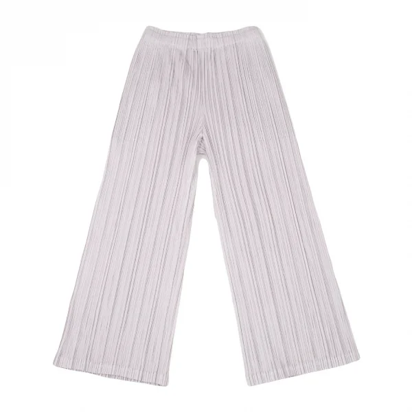 プリーツプリーズPLEATS PLEASE メロープリーツパンツ ライトグレー2 K-106013_001
