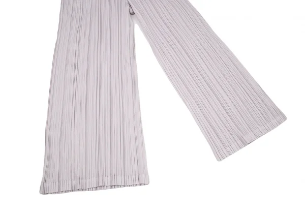 プリーツプリーズPLEATS PLEASE メロープリーツパンツ ライトグレー2 K-106013_005