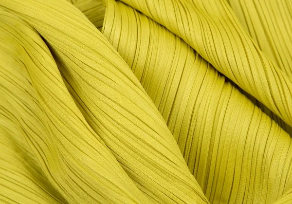 プリーツプリーズPLEATS PLEASE プリーツバックスリットノースリーブマキシワンピース 黄M位 K-106018_009