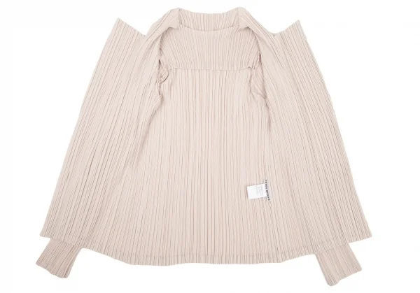イッセイミヤケISSEY MIYAKE プリーツ2Bジャケット ライトベージュ3 K-106030_009
