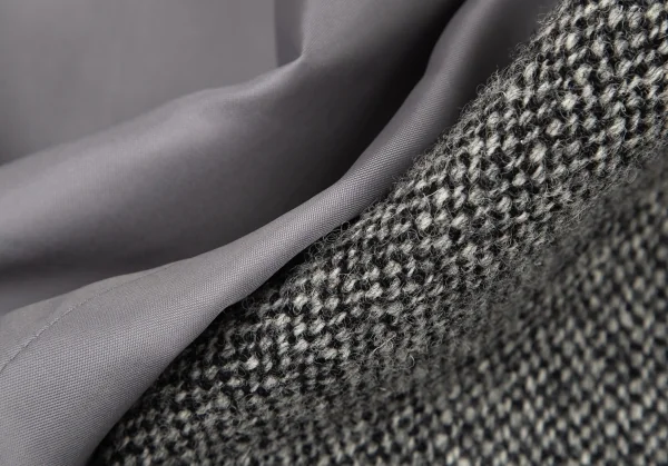 パパスPapas ハリスツイードクラウン刺繍ジレベスト グレー50L K-106081_011