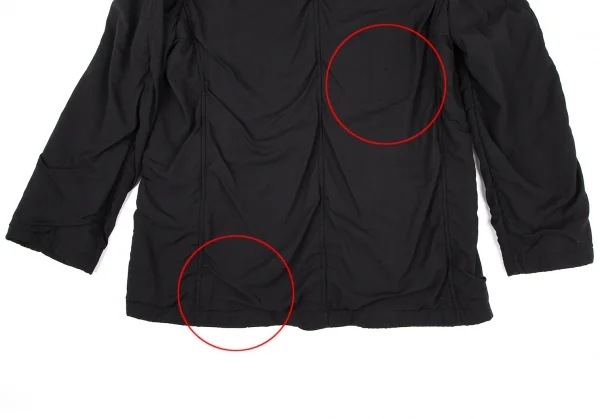 ヨウジヤマモト プールオムYohji Yamamoto POUR HOMME 裏縮絨ウールサージギャザージャケット 黒3 K-106104_012