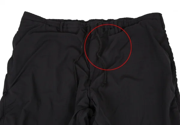 ヨウジヤマモト プールオムYohji Yamamoto POUR HOMME 裏縮絨ウールサージギャザーパンツ 黒3 K-106105_002