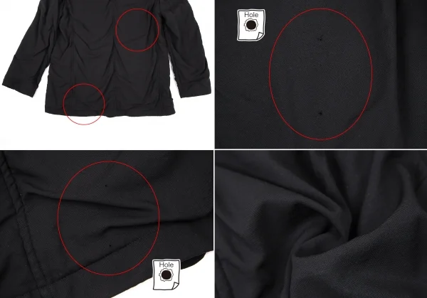 ヨウジヤマモト プールオムYohji Yamamoto POUR HOMME 裏縮絨ウールサージギャザーセットアップスーツ 黒3 K-106106_010