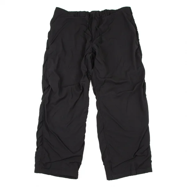 ヨウジヤマモト プールオムYohji Yamamoto POUR HOMME 裏縮絨ウールサージギャザーセットアップスーツ 黒3 K-106106_011