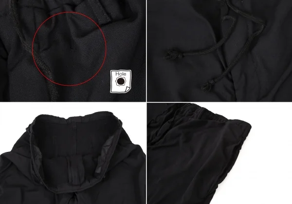 ヨウジヤマモト プールオムYohji Yamamoto POUR HOMME 裏縮絨ウールサージギャザーセットアップスーツ 黒3 K-106106_013