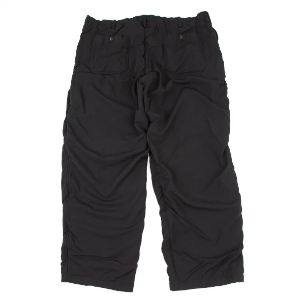 ヨウジヤマモト プールオムYohji Yamamoto POUR HOMME 裏縮絨ウールサージギャザーセットアップスーツ 黒3 K-106106_017