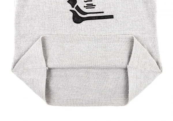 ヴェルサーチスポーツVERSACE PORT メデューサフェイクレザーパッチハイネックノースリーブニット グレーS K-106117_009