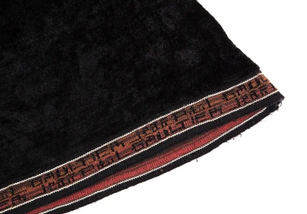 ジャンポールゴルチエ クラシックJean Paul GAULTIER CLASSIQUE クラッシュベロアハーフジップトップス 黒40 K-106123_011