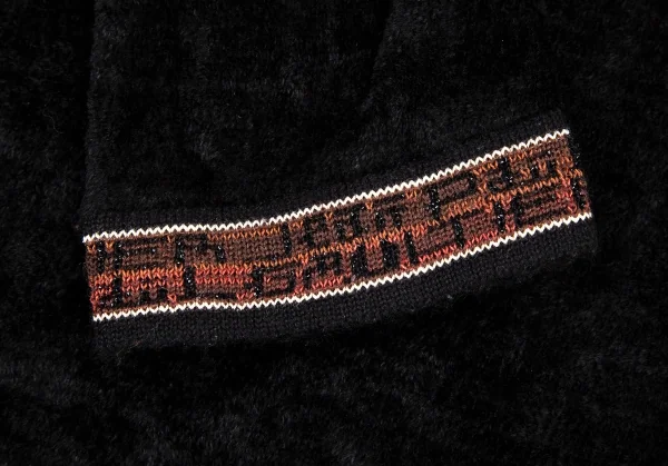 ジャンポールゴルチエ クラシックJean Paul GAULTIER CLASSIQUE クラッシュベロアハーフジップトップス 黒40 K-106123_009