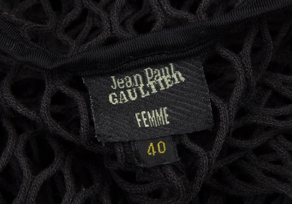 ジャンポールゴルチエ ファムJean Paul GAULTIER FEMME ロング丈ネットキャミソール 黒40 K-106133_014