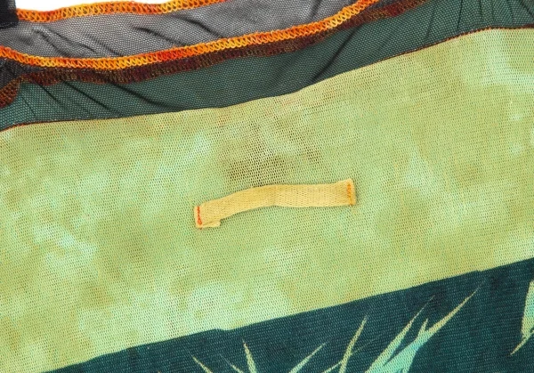 ジャンポールゴルチエ ファムJean Paul GAULTIER FEMME ネイティブプリントパワーネットキャミソールチュニック 黄緑水色40 K-106134_013