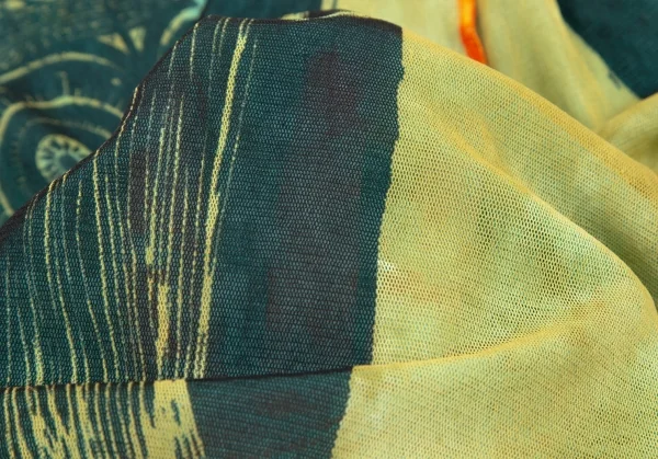 ジャンポールゴルチエ ファムJean Paul GAULTIER FEMME ネイティブプリントパワーネットキャミソールチュニック 黄緑水色40 K-106134_014