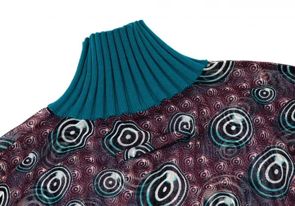 ジャンポールゴルチエ オムJean Paul GAULTIER HOMME サイケプリントリブ切替パワーネットベルトカットソー 紫他48 K-106155_011