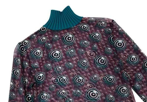 ジャンポールゴルチエ オムJean Paul GAULTIER HOMME サイケプリントリブ切替パワーネットベルトカットソー 紫他48 K-106155_002