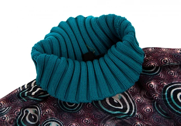 ジャンポールゴルチエ オムJean Paul GAULTIER HOMME サイケプリントリブ切替パワーネットベルトカットソー 紫他48 K-106155_004