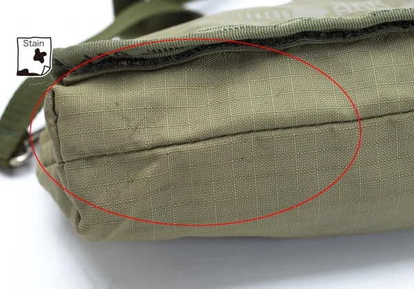 ジャンポールゴルチエJean Paul GAULTIER PARIS リップストップショルダーポーチ カーキ K-106160_012