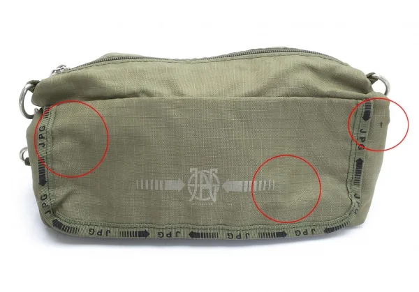 ジャンポールゴルチエJean Paul GAULTIER PARIS リップストップショルダーポーチ カーキ K-106160_002