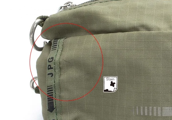 ジャンポールゴルチエJean Paul GAULTIER PARIS リップストップショルダーポーチ カーキ K-106160_005