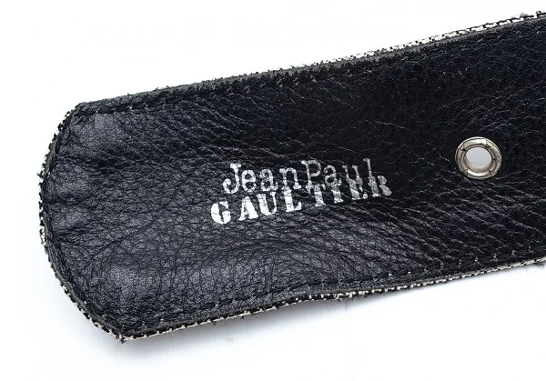 ジャンポールゴルチエJean Paul GAULTIER 金具デザインパピートゥースベルト 白黒 K-106161_010