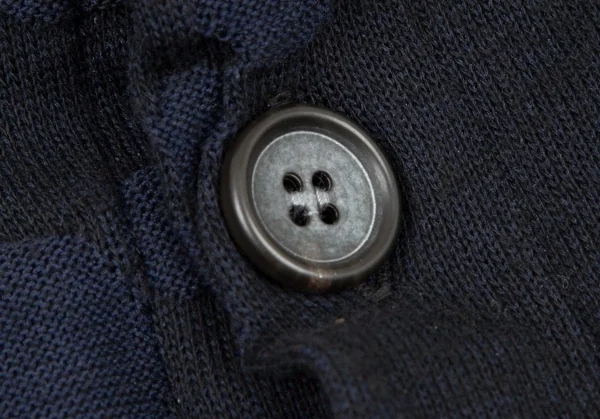 ワイズY's ドット柄織りニットカーディガン 黒紺2 K-106163_005