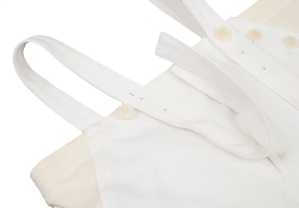 ワイズY's ストレッチ切替デニムフレアワンピース 白クリーム1 K-106169_004