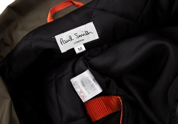 ポールスミス ロンドン Paul Smith LONDON ナイロンテープ配色切替中綿ジャケット カーキM K-106180_015