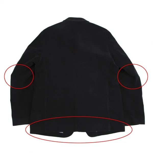 ジュンヤワタナベマン コムデギャルソンJUNYA WATANABE MAN COMME des GARCONS裏バンダナコットンモールスキンジャケット 黒M K-106188_012