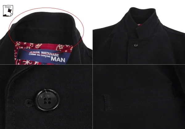 ジュンヤワタナベマン コムデギャルソンJUNYA WATANABE MAN COMME des GARCONS裏バンダナコットンモールスキンジャケット 黒M K-106188_004