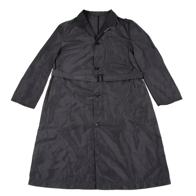 Papas Stitched Design Polyester Long Coat