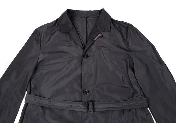 Papas Stitched Design Polyester Long Coat K-106189_002