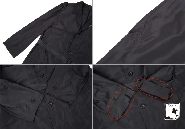 Papas Stitched Design Polyester Long Coat K-106189_006