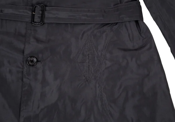 Papas Stitched Design Polyester Long Coat K-106189_010