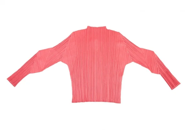プリーツプリーズPLEATS PLEASE ジクザグ袖スキッパーカットソー ピンク3 K-106219_012