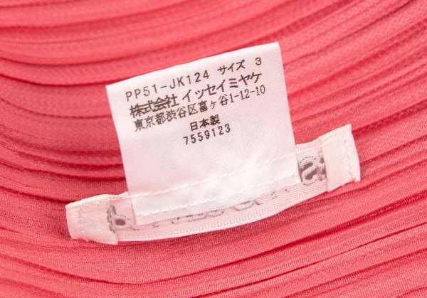 プリーツプリーズPLEATS PLEASE ジクザグ袖スキッパーカットソー ピンク3 K-106219_014