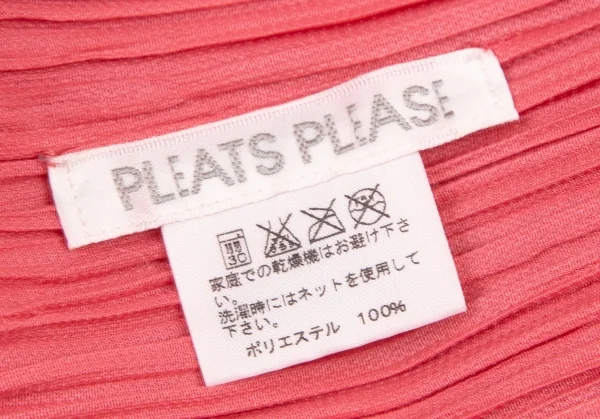 プリーツプリーズPLEATS PLEASE ジクザグ袖スキッパーカットソー ピンク3 K-106219_015
