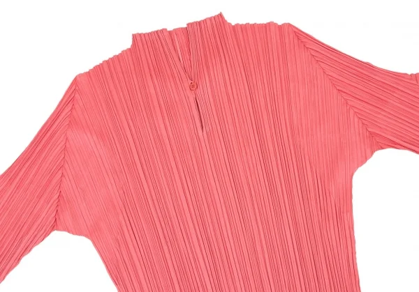プリーツプリーズPLEATS PLEASE ジクザグ袖スキッパーカットソー ピンク3 K-106219_003