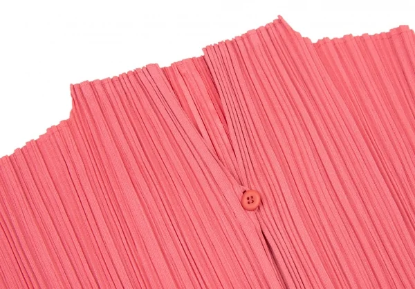 プリーツプリーズPLEATS PLEASE ジクザグ袖スキッパーカットソー ピンク3 K-106219_004