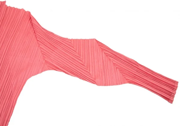 プリーツプリーズPLEATS PLEASE ジクザグ袖スキッパーカットソー ピンク3 K-106219_007