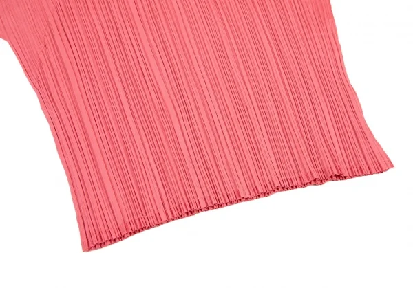 プリーツプリーズPLEATS PLEASE ジクザグ袖スキッパーカットソー ピンク3 K-106219_009
