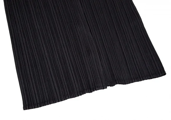 プリーツプリーズPLEATS PLEASE 襟切替バイカラーシャツ 黒3 K-106222_008