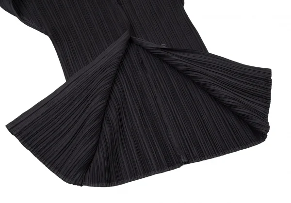 プリーツプリーズPLEATS PLEASE 襟切替バイカラーシャツ 黒3 K-106222_009