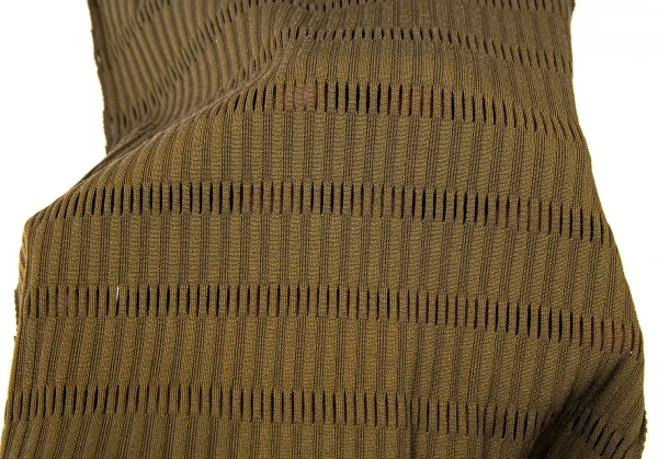 プリーツプリーズPLEATS PLEASE A-POC INSIDE カッティングリブパンツ 茶3 K-106240_008