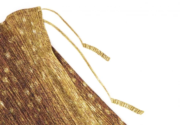 プリーツプリーズPLEATS PLEASE 毛皮プリントラップスカート 茶3 K-106248_004