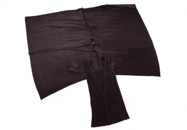 イッセイミヤケISSEY MIYAKE オーバーマントデザインタンクトップ 茶2 K-106266_010