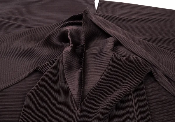 イッセイミヤケISSEY MIYAKE オーバーマントデザインタンクトップ 茶2 K-106266_017