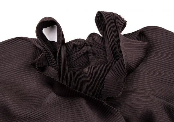 イッセイミヤケISSEY MIYAKE オーバーマントデザインタンクトップ 茶2 K-106266_004