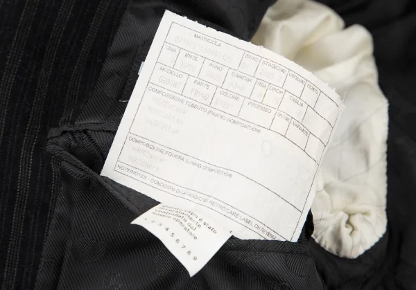 ドルチェ&ガッバーナDOLCE&GABBANA ストライプベロアチェンジポケットジャケット 黒48 K-106283_018